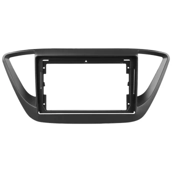 Переходная рамка Hyundai Solaris 2 (2017-2020) (черный матовый) F2 Тип-A (9")