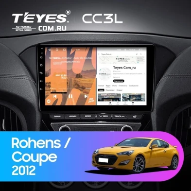 Штатная магнитола Teyes CC3L 4/64 Hyundai Rohens Coupe 2012+ F3