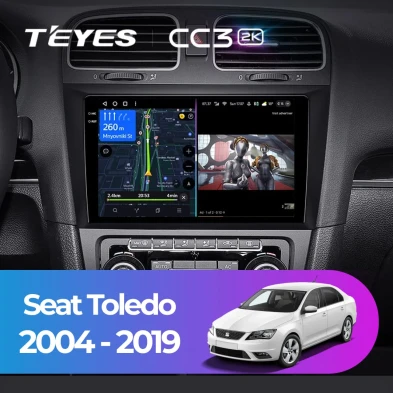 Штатная магнитола Teyes CC3 2K 6/128 Seat Toledo (2004-2019)