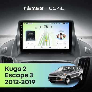 Штатная магнитола Teyes CC4L 6/64 Ford Escape 3 (2012-2019) Тип-A