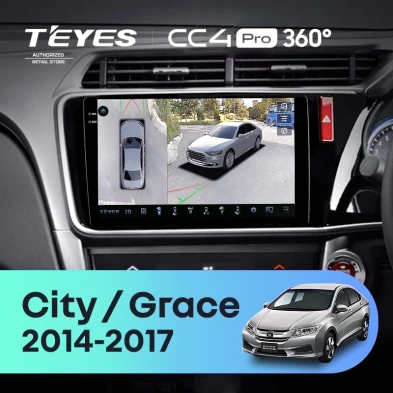 Штатная магнитола Teyes CC4 Pro 360 12/256 Honda Grace (2014-2017) Тип-A Правый руль