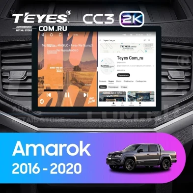 Штатная магнитола Teyes CC3 2K 360 6/128 Volkswagen Amarok 1 (2016-2020) (13")