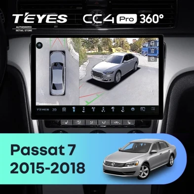 Штатная магнитола Teyes CC4 Pro 360 8/128 Volkswagen Passat 7 B7 (2015-2018) F1 (13")