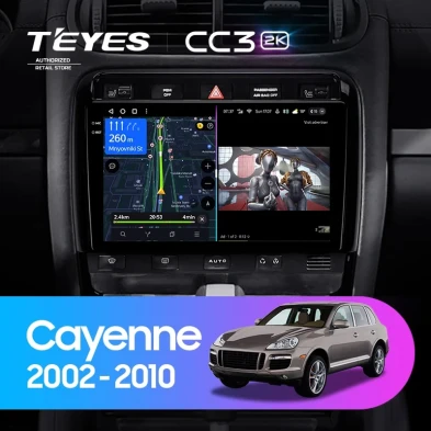 Штатная магнитола Teyes CC3 2K 6/128 Porsche Cayenne I 1 9PA (2002-2010)