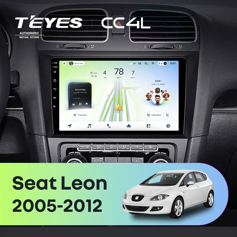 Штатная магнитола Teyes CC4L 6/64 Seat Leon (2005-2012)