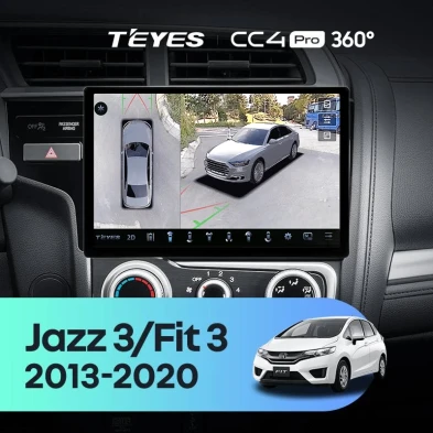 Штатная магнитола Teyes CC4 Pro 360 8/128 Honda Jazz 3 (2015-2020) Тип-B (11")