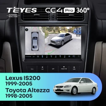 Штатная магнитола Teyes CC4 Pro 360 8/128 Toyota Altezza XE10 (1998-2005)