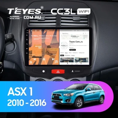 Штатная магнитола Teyes CC3L WiFi 2/32 Mitsubishi ASX 1 (2010-2016) Тип-A
