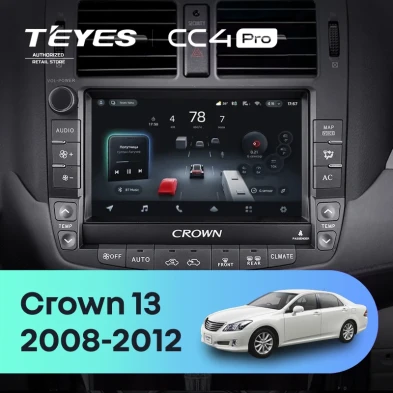 Штатная магнитола Teyes CC4 Pro 8/128 Toyota Crown 13 S200 (2008-2012) Тип-A