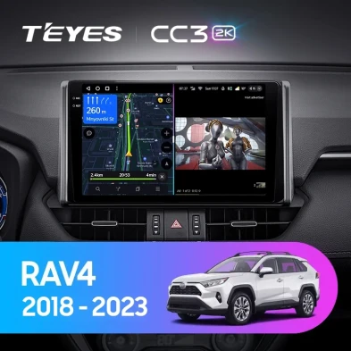 Штатная магнитола Teyes CC3 2K 4/64 Toyota RAV4 5 XA50 (2018-2023) F2 Тип-A