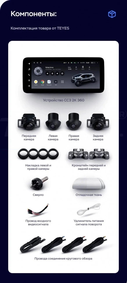 Штатная магнитола Teyes LUX ONE 360 6/128 BMW 3-Series 5 E90 E92 E93 E91 (CCC) (2004-2013) Universal