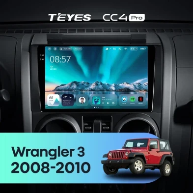Штатная магнитола Teyes CC4 Pro 8/128 Jeep Wrangler 3 JK (2008-2010) F1