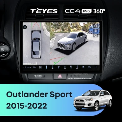 Штатная магнитола Teyes CC4 Pro 360 12/256 Mitsubishi Outlander Sport (2015-2026) Тип-B (11")