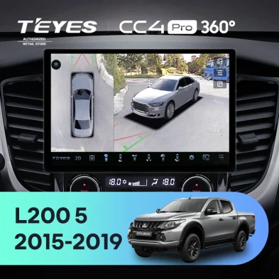 Штатная магнитола Teyes CC4 Pro 360 12/256 Mitsubishi L200 5 (2015-2019) климат контроль F2 (13")