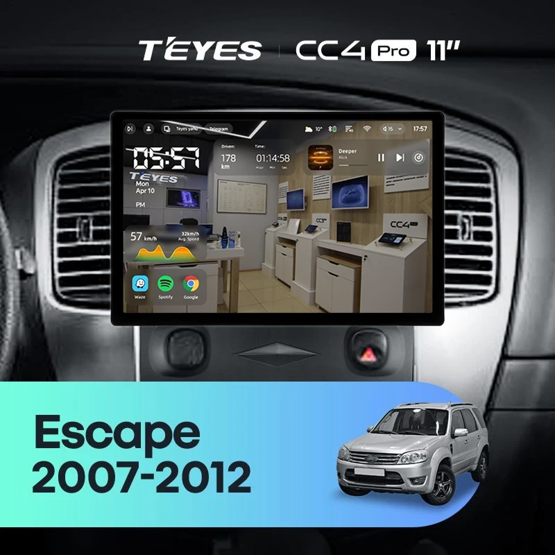 Штатная магнитола Teyes CC4 Pro 8/128 Ford Escape (2007-2012) F1 (11")