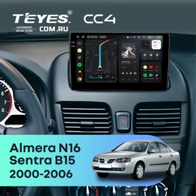 Штатная магнитола Teyes CC4 8/128 Nissan Almera N16 (2000-2006)