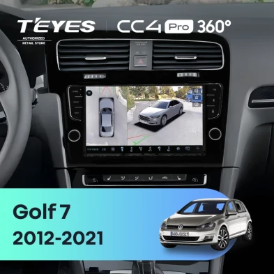 Штатная магнитола Teyes CC4 Pro 360 12/256 Volkswagen Golf 7 (2012-2021) (с кнопками)