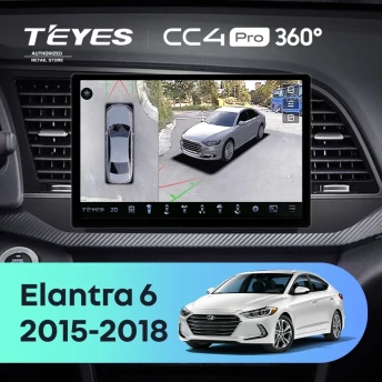 Штатная магнитола Teyes CC4 Pro 360 8/128 Hyundai Elantra 6 (2015-2018) Тип-A (11")