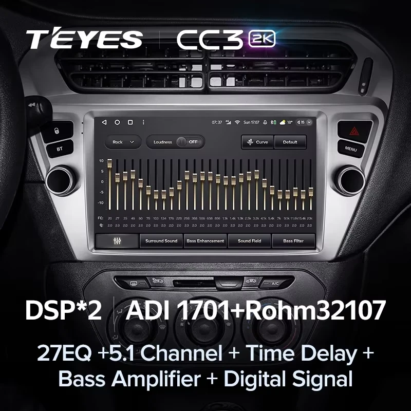 Штатная магнитола Teyes CC3 2K 4/64 Citroen C-Elysee (2012-2016) F1