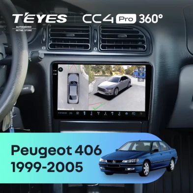 Штатная магнитола Teyes CC4 Pro 360 8/128 Peugeot 406 (1999-2005)