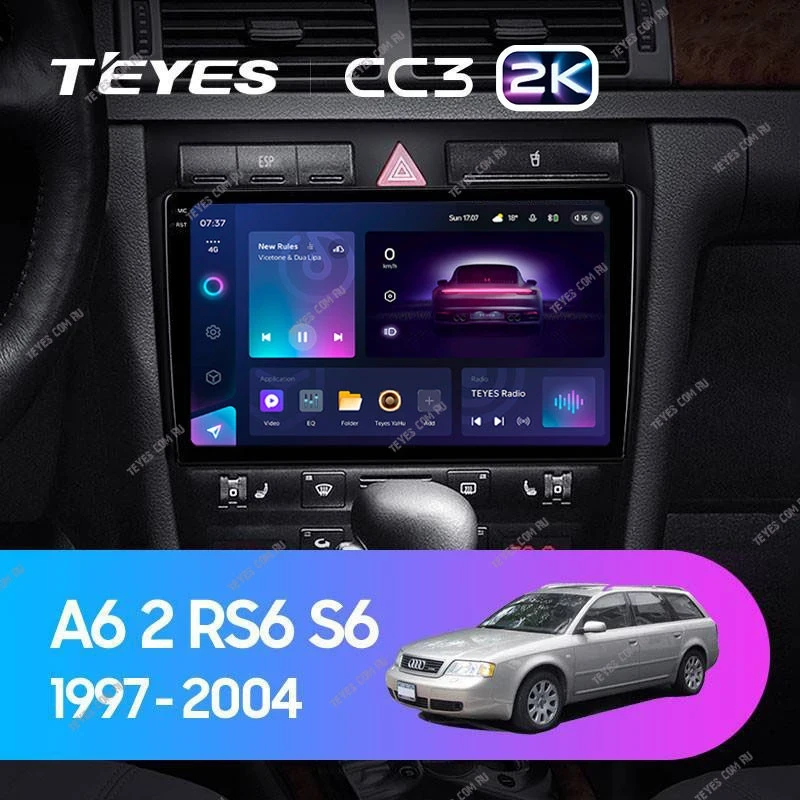 Штатная магнитола Teyes CC3 2K 360 6/128 Audi A6 2 (1997-2004)