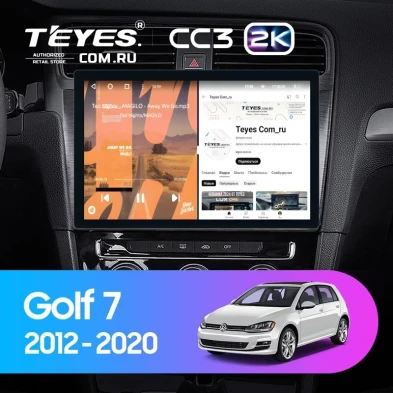 Штатная магнитола Teyes CC3 2K 4/64 Volkswagen Golf 7 MK7 (2012-2020) F1 (11")