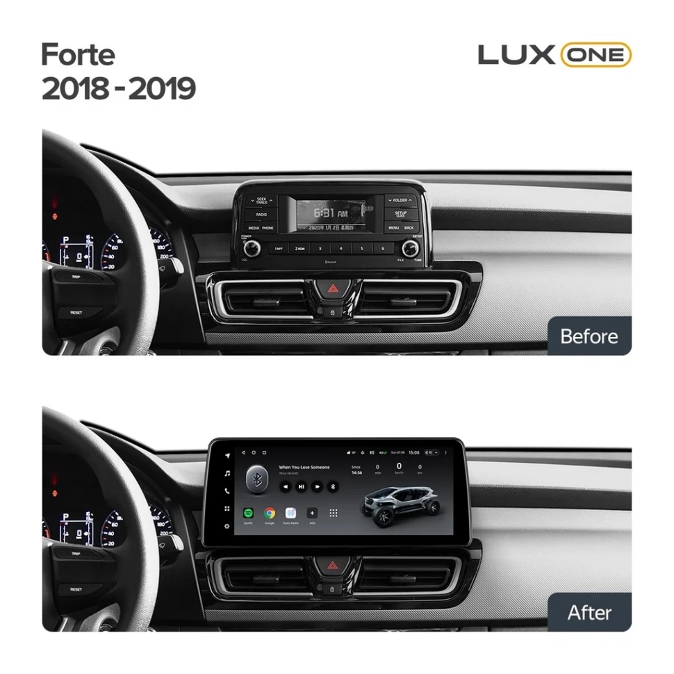 Переходная рамка Kia Forte (2018-2019) (12,3")