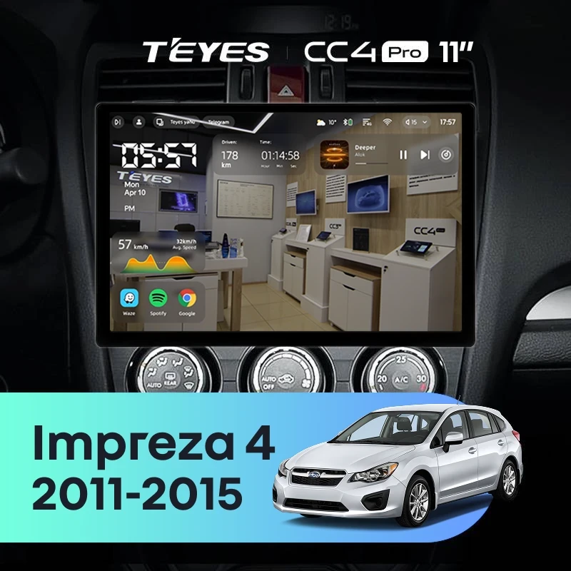 Штатная магнитола Teyes CC4 Pro 12/256 Subaru Impreza 4 (2011-2015) Тип-A (11")