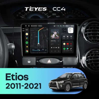 Штатная магнитола Teyes CC4 8/128 Toyota Etios (2011-2021)