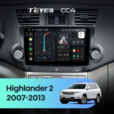 Штатная магнитола Teyes CC4 6/64 Toyota Highlander 2 XU40 (2007-2013) F2 10"