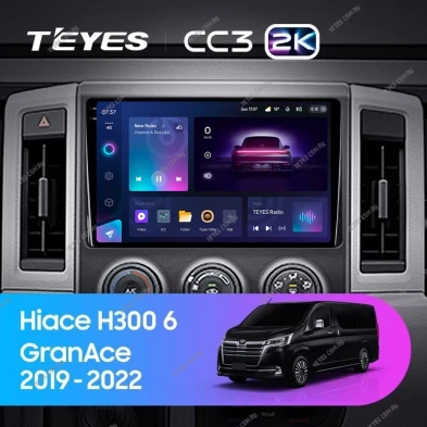 Штатная магнитола Teyes CC3 2K 4/32 Toyota Hiace H300 VI (2019-2022) Тип-A