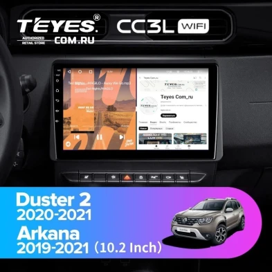 Штатная магнитола Teyes CC3L WiFi 2/32 Renault Arkana (2019-2023) F2