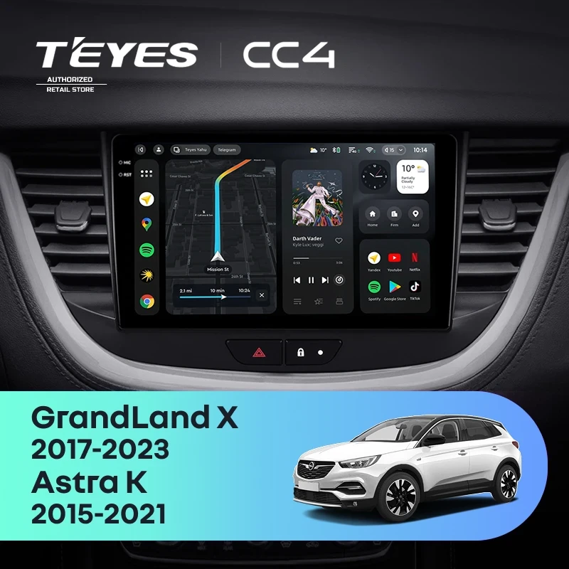 Штатная магнитола Teyes CC4 8/128 Opel Astra K (2015-2021)