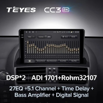 Штатная магнитола Teyes CC3 2K 4/64 Lexus HS250H F10 (2009-2012)