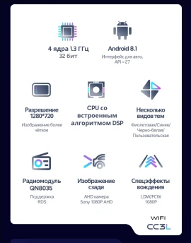 Штатная магнитола Teyes CC3L WiFi 2/32 Chevrolet Cruze 2 (2015-2023)