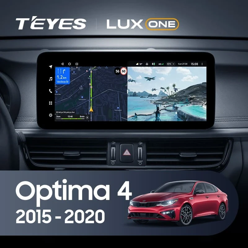 Штатная магнитола Teyes LUX ONE 4/64 Kia Optima 4 JF (2015-2020) Тип-B