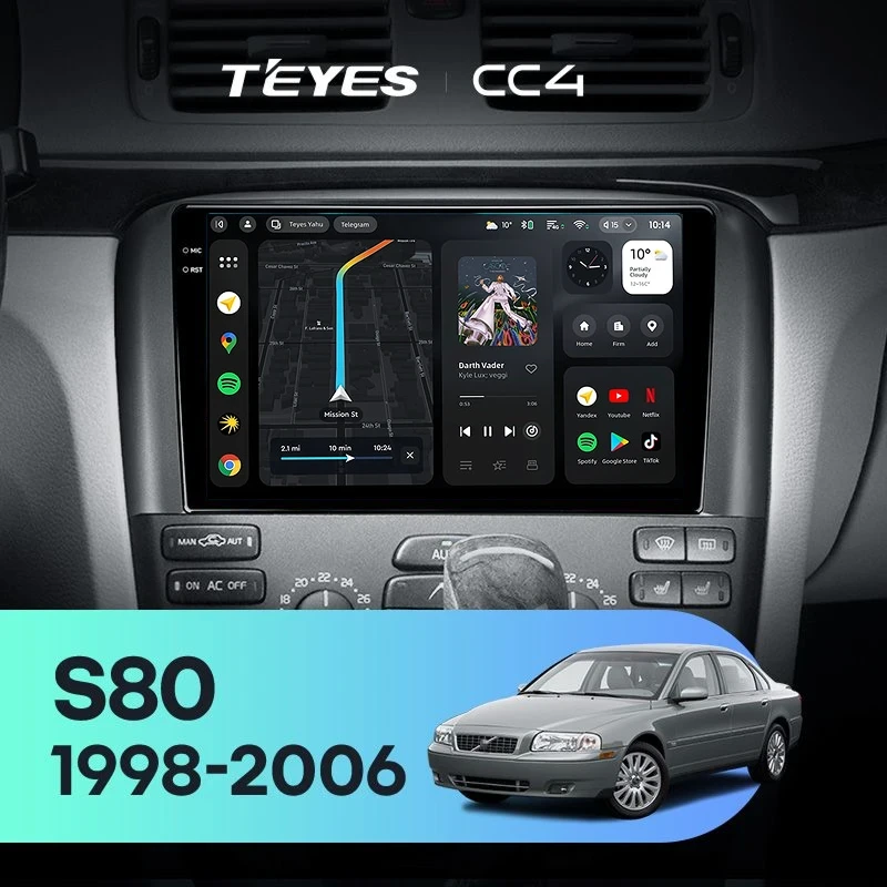 Штатная магнитола Teyes CC4 6/64 Volvo S80 1 (1998-2006)