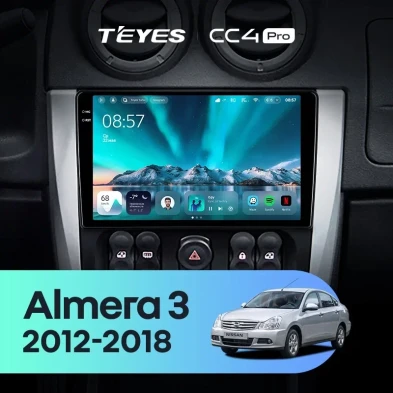 Штатная магнитола Teyes CC4 Pro 8/128 Nissan Almera 3 G15 (2012-2018) F1