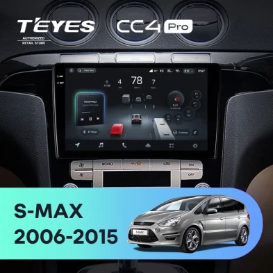Штатная магнитола Teyes CC4 Pro 12/256 Ford S-MAX 1 (2006-2015) F1